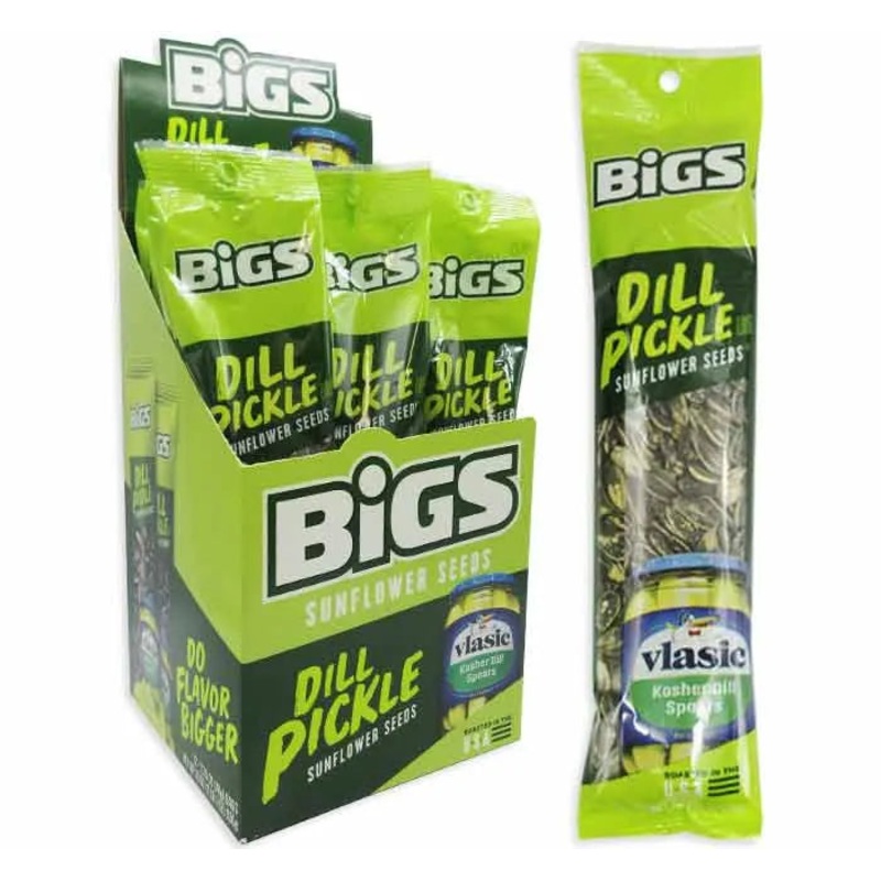 Bigs Dill Pickle Sunflower Seeds: 12-Piece Box