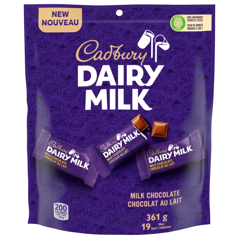 Cadbury Dairy Milk Milk Chocolate Mini Bars Chocolate Bars 361 g (19 mini bars)