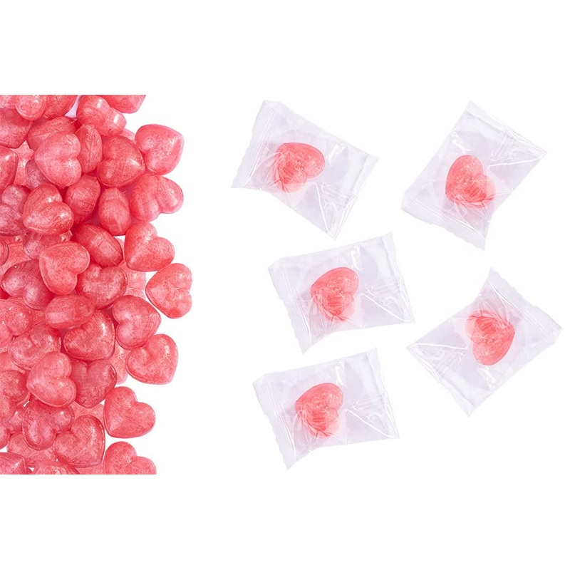 Cardbons of cherry in flowpack candies are packed individually approx. 140 pieces perfect gesture for weddings baptism and birthday Valentine’s Day Mother’s Day Messe Giveaway
