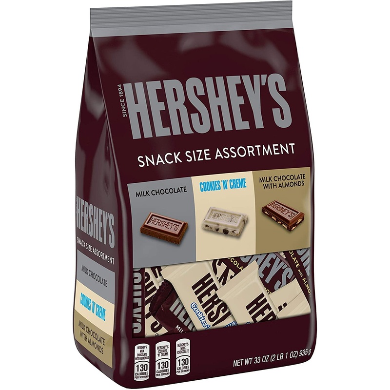 HERSHEY’S Assorted Snack Size Candy, Bulk, 33 oz Bag