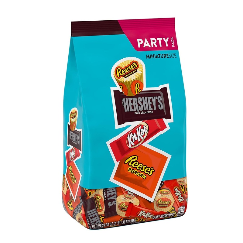 Hershey’s Kitkat & Reese’s Assorted Party Pack 946g (33.38oz) | Miniature Size Chocolates | Quick Gift | Lunchbox Treats | Bulk Candy Bag | Individually Wrapped Mini Chocolate Mix