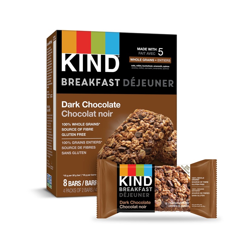 KIND Breakfast Bar Dark Chocolate Cocoa Gluten Free Non GMO 50 Grams 4 Count Dark Chocolate Cocoa 2 Count (Pack of 4)