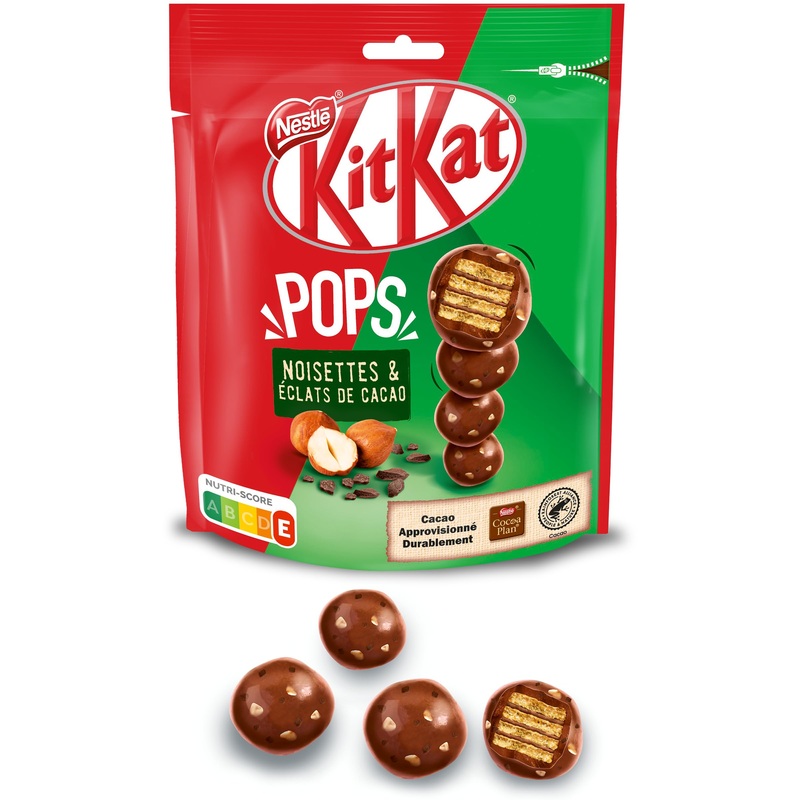 KitKat Pops Hazelnut Milk Chocolate Balls Cocoa Shards 200g
