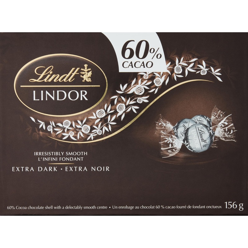 Lindt LINDOR 60% Cacao Dark Chocolate Truffles Gift Box 156-Gram Box Chocolate Gift Box Perfect for Gifting