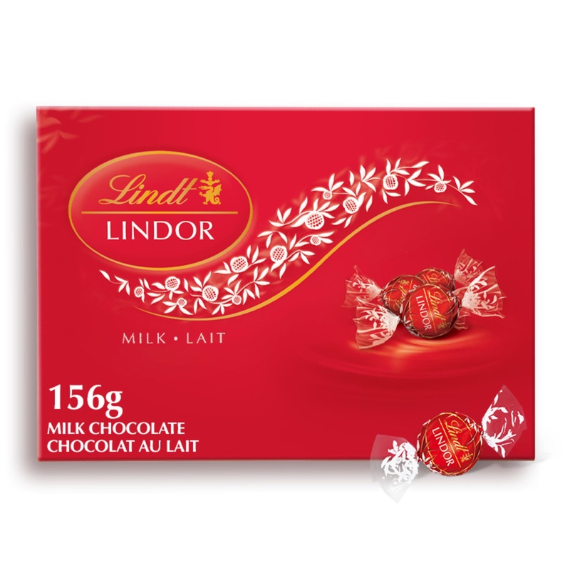 Lindt LINDOR Milk Chocolate Truffles Gift Box 156-Gram Box Chocolate Gift Box Perfect for Gifting