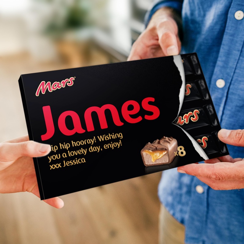 Mars personalized chocolate board-personalize your huge milk chocolate gift box the perfect gift for women gift for men (408 grams)