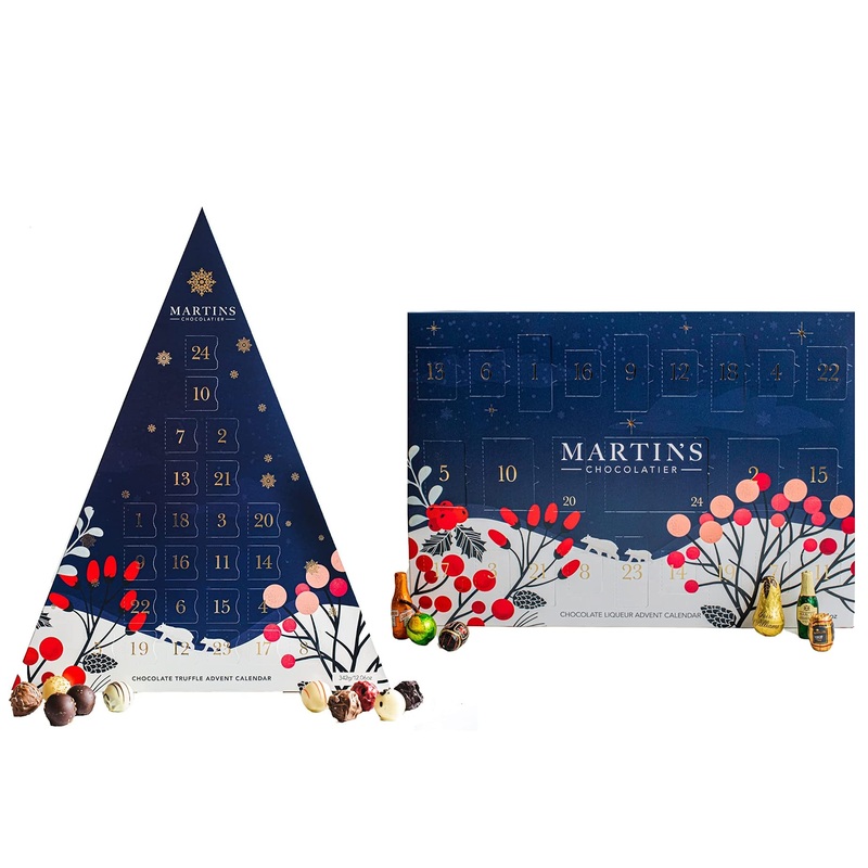 Martin’s Chocolatier Chocolate Advent Calendar 2022 for Him and Her | 2 Large Chocolate Advent Calendars | Chocolate Truffles and Chocolate Liqueurs
