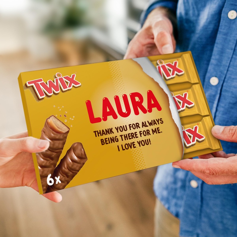 Twix personalized chocolate bar-personalize your huge milk chocolate gift box the perfect gift for women gift for men 300 grams