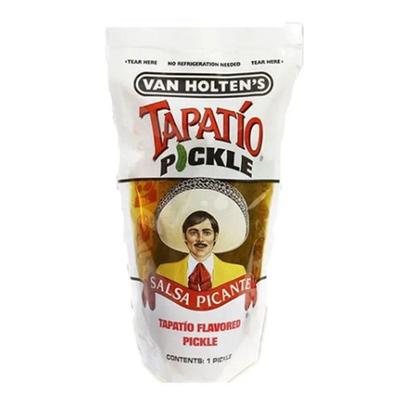 Van Holten’s Tapatio Salsa Picante Pickle in A Pouch: 12-Piece Box
