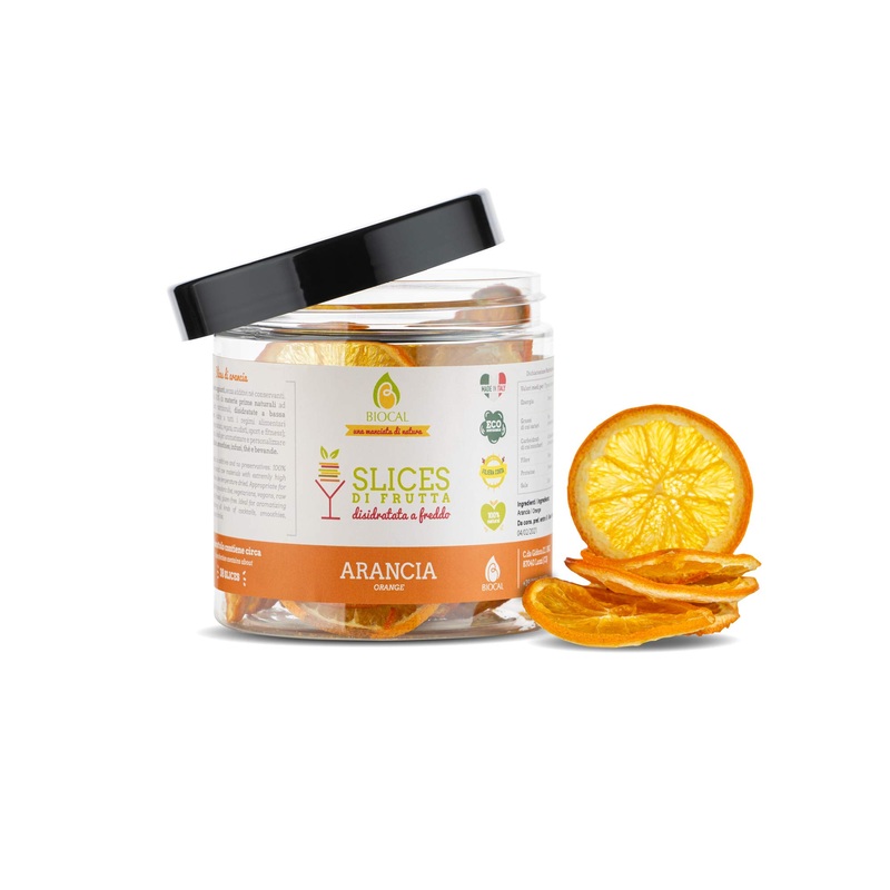 Biocal – dehydrated orange slices |Canded oranges |Dried orange slices for cocktails: perfect for cocktails and desserts a natural and delicious snack |approx. 38 slices