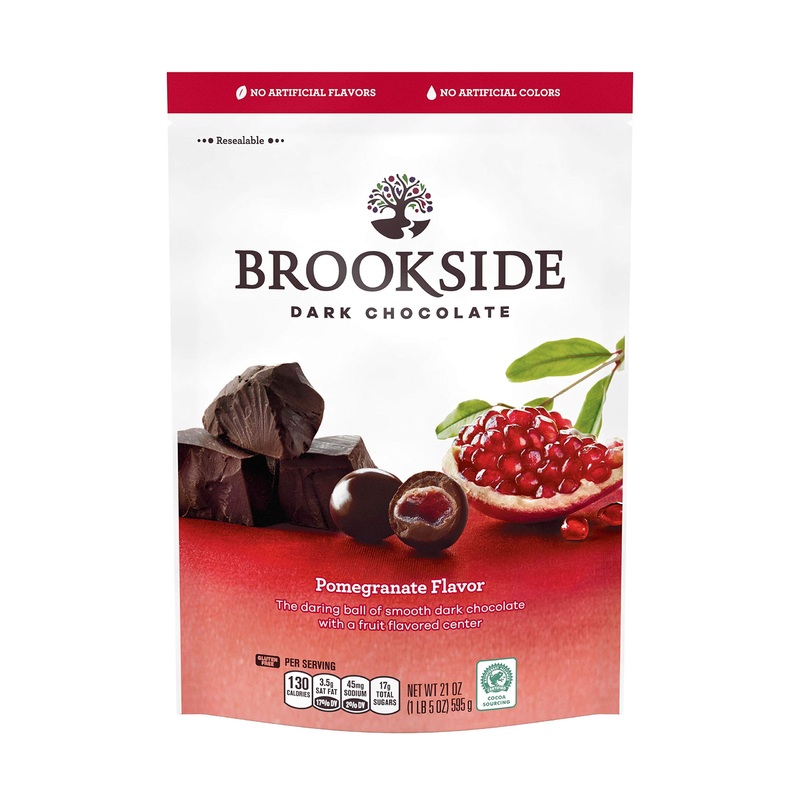 BROOKSIDE Dark Chocolate Pomegranate Flavored Centers Snacking Chocolate, Gluten Free, 21 oz Bag