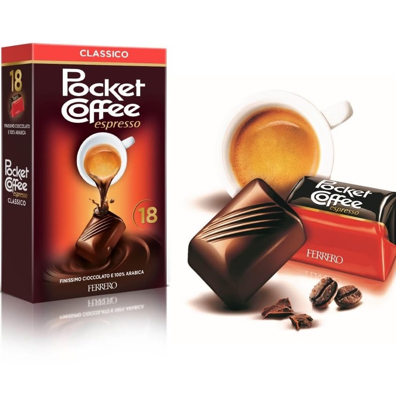 buggybop Fererro Pocket Coffee with Real Italian Espresso – Packed of 18
