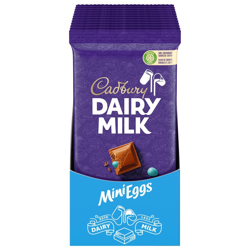 Cadbury Dairy Milk Mini Eggs Chocolatey Candy Bars 200 g (Pack of 12)