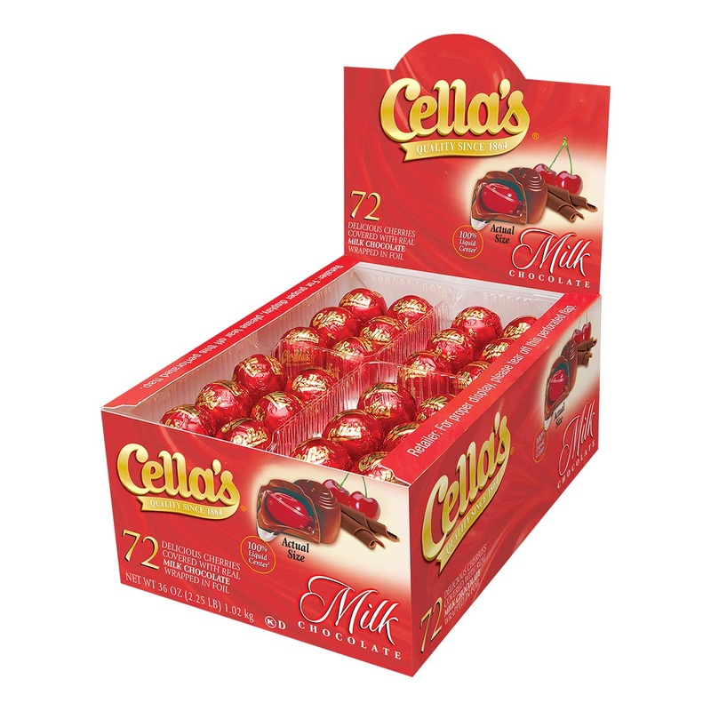 Cella’s Milk Chocolate Covered Cherries, 72-Count Box