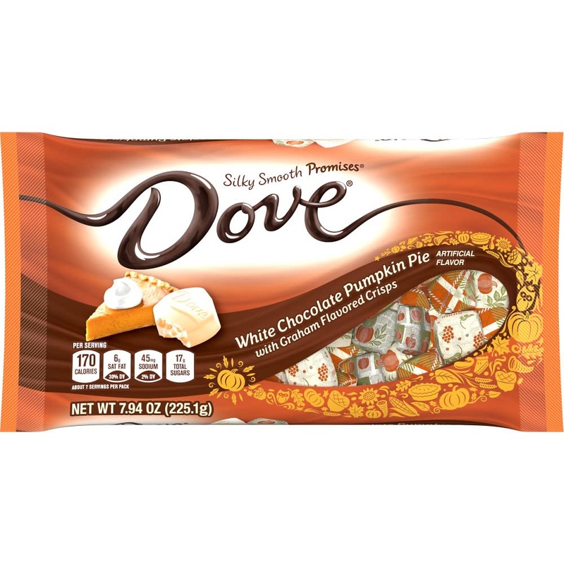 DOVE PROMISES White Chocolate Pumpkin PieChocolate Candy,7.94oz