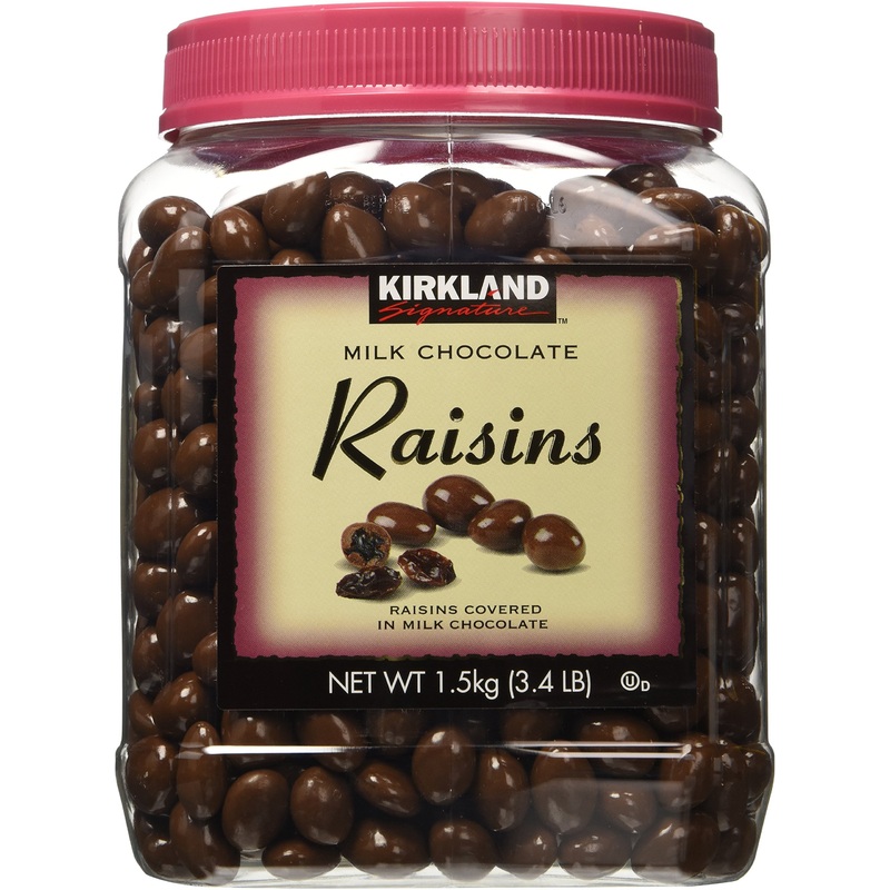 Kirkland Signature Milk Chocolate, Raisins, 54 Ounce x 2 (Pack of 2)