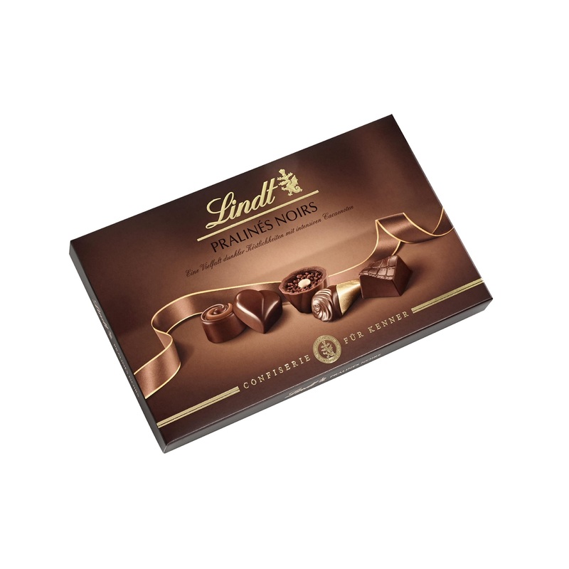 Lindt chocolate – chocolates noirs |125 G |Pralines box with 13 chocolates made of exquisite dark chocolate in 6 delicious varietiesPraline gift |Chocolate gift dark 125 g