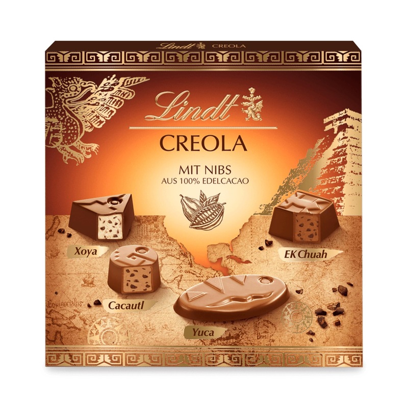 Lindt chocolate – Creola Pralin s |165 G |Pralines box with 15 chocolates in 4 delicious varieties without alcohol with cocoa Nibs made of 100 % fine cocoa |Praline gift |Chocolate gift