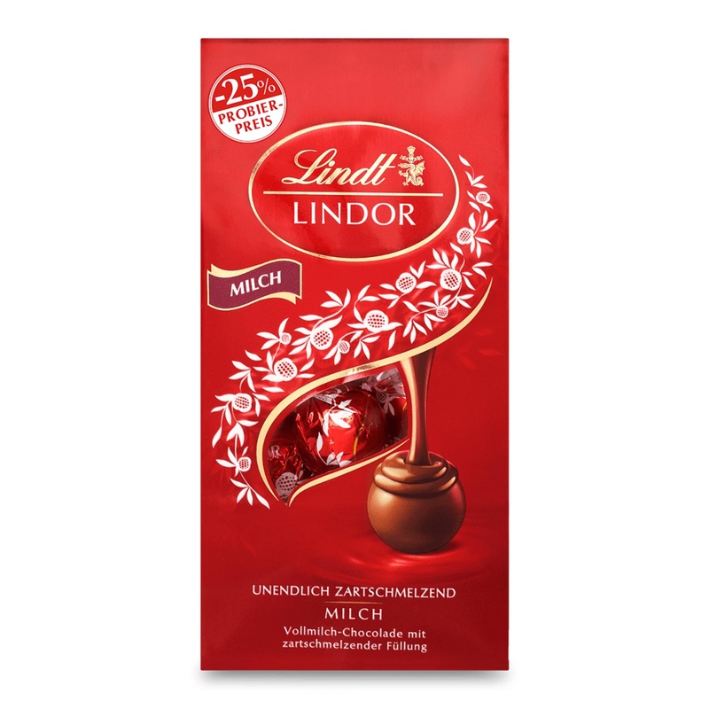 Lindt chocolate lindor balls milk promotion |137 g bag |Around 10 balls whole milk chocolate with a delicate melting filling |Praline gift |Chocolate gift milk 137 g (1 Pack)