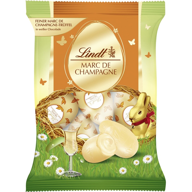 Lindt chocolate truffle eggs |3 x 90 g |Finest Marc de Champagne truffle in white chocolate |Easter chocolate |Chocolate gift |Easter eggs |Chocolate egg