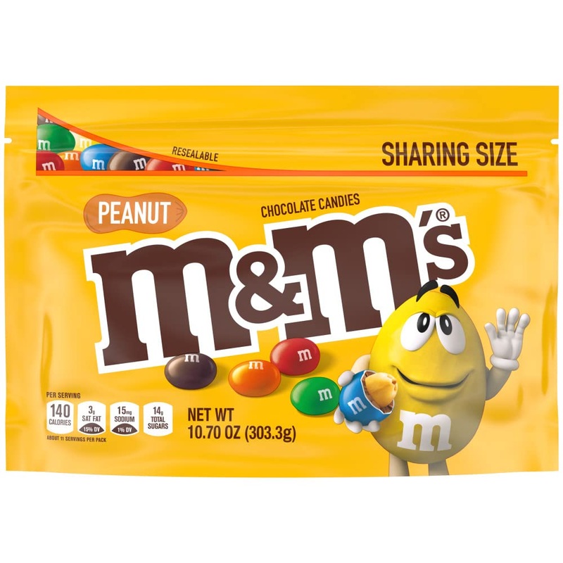 M&M’S Peanut Chocolate Candy Sharing Size 10.7-Ounce Bag