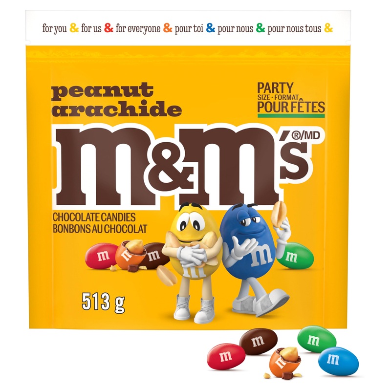 M&M’S Peanut Milk Chocolate Candies Party Bag 513g Peanut 513g