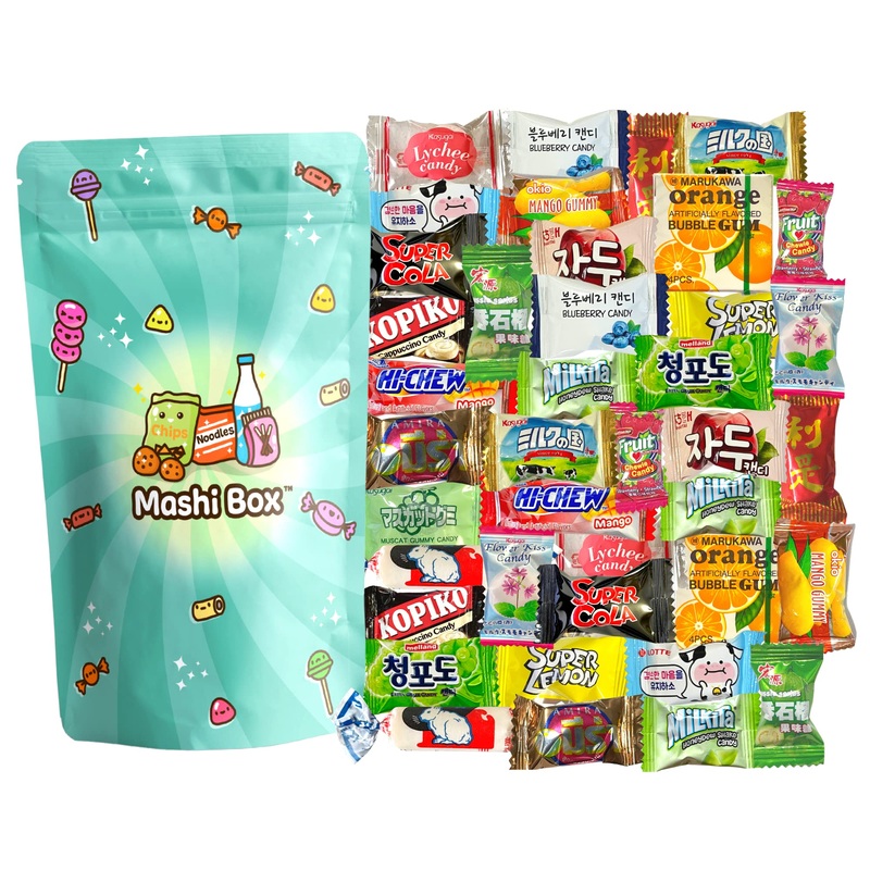 Mashi Box Asian Candy Mystery Variety Pack | 40 PCS | Japanese Candy, Chinese Candy, Vietnamese Candy, Korean Candy Mix