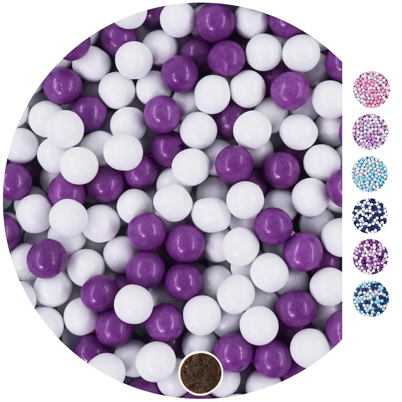 One -in 1kg chocolate balls Mix small white -purple shine guest gifts baptism communion confirmation perfect for test tubes – alternative for chocolate lenses wedding almonds sugar almonds