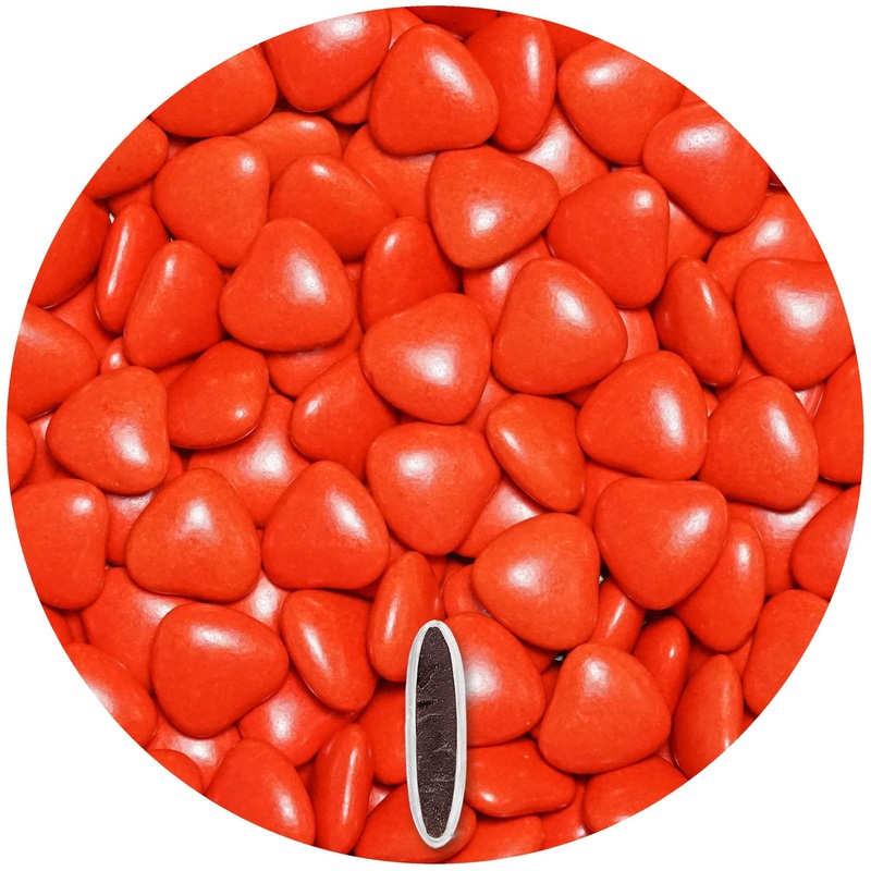 One -in chocolate heart 500g approx. 245 hours red gloss med.Guess gifts wedding chocolate chocolate lenses dark baptism heart candy bar bonbonals wedding almonds baptismal tanks heart drages red-gloss 500 g (1 Pack)
