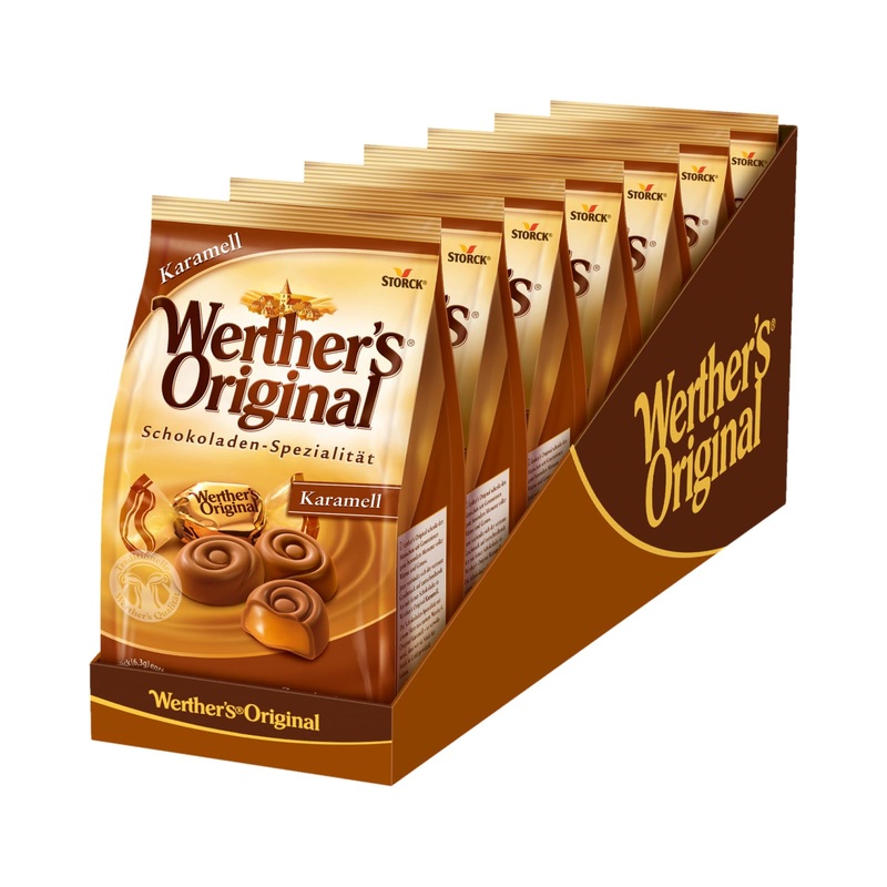 Werther’s Original Caramel 7 x 153g Milk chocolate with caramel filling (45 percent) Caramel Chocolate 153 g (pack of 7)