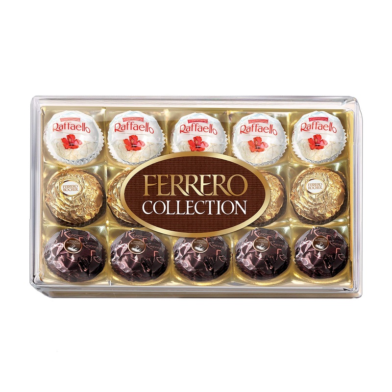 FERRERO COLLECTION Fine Assorted Chocolate and Coconut Confections Gift Box 15 Count 6 Boxes 2.7 Kilograms