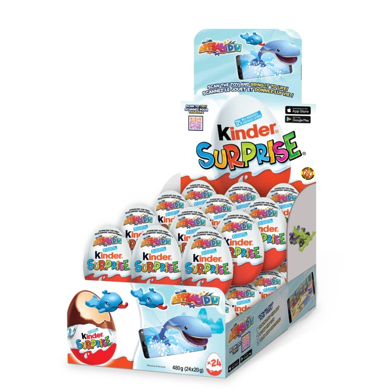KINDER SURPRISE Milk Chocolate Eggs with Toys Classic 24 Count 480 Grams (20gx24) Classic 24 Eggs