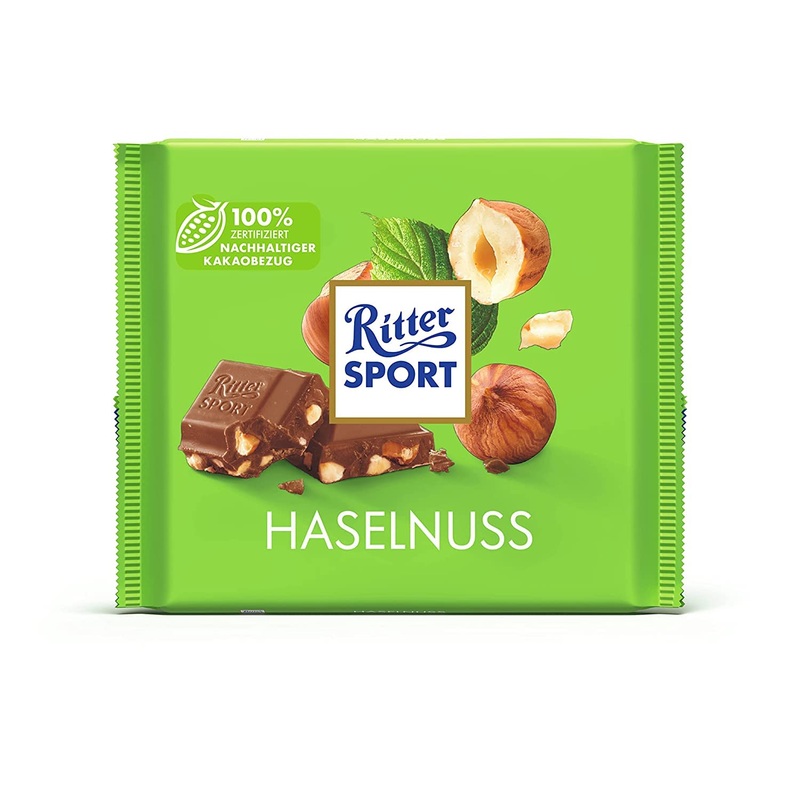Knight Sport Hazelnut 100 g whole milk chocolate with roasted hazelnuts chocolate bar with nutty taste table chocolate with a delicate bite