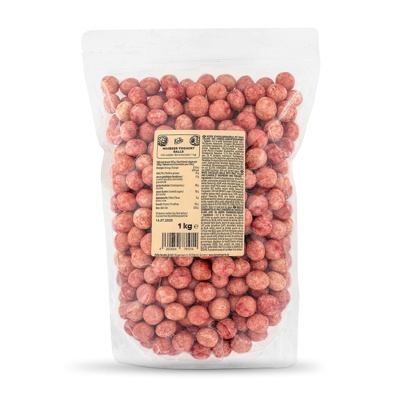 KoRo – Raspberry Yoghurt Balls 1 kg – Crispy delicious snack for in between meals Chocolate 1 kg (1 pack)