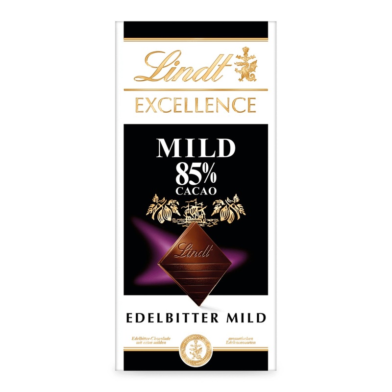 Lindt EXCELLENCE 85% cocoa – mild dark chocolate | 100 g bar | Extra mild dark chocolate | Intense cocoa flavor | Dark vegan chocolate gift | 100g (1 pack) 85% mild