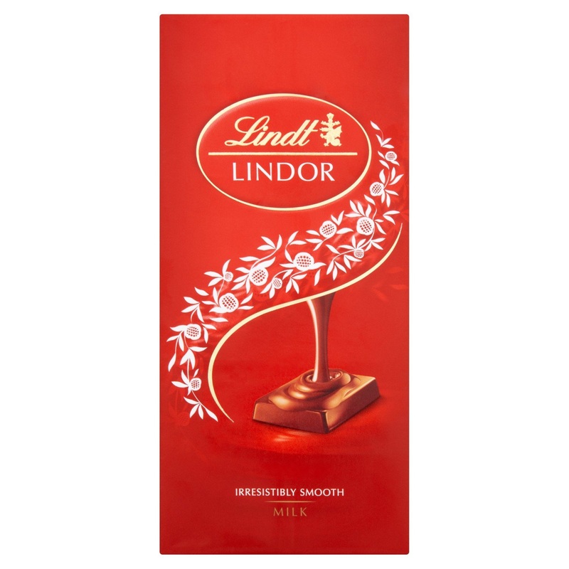 Lindt – Lindor – Milk Bar – 100g (Pack of 10)