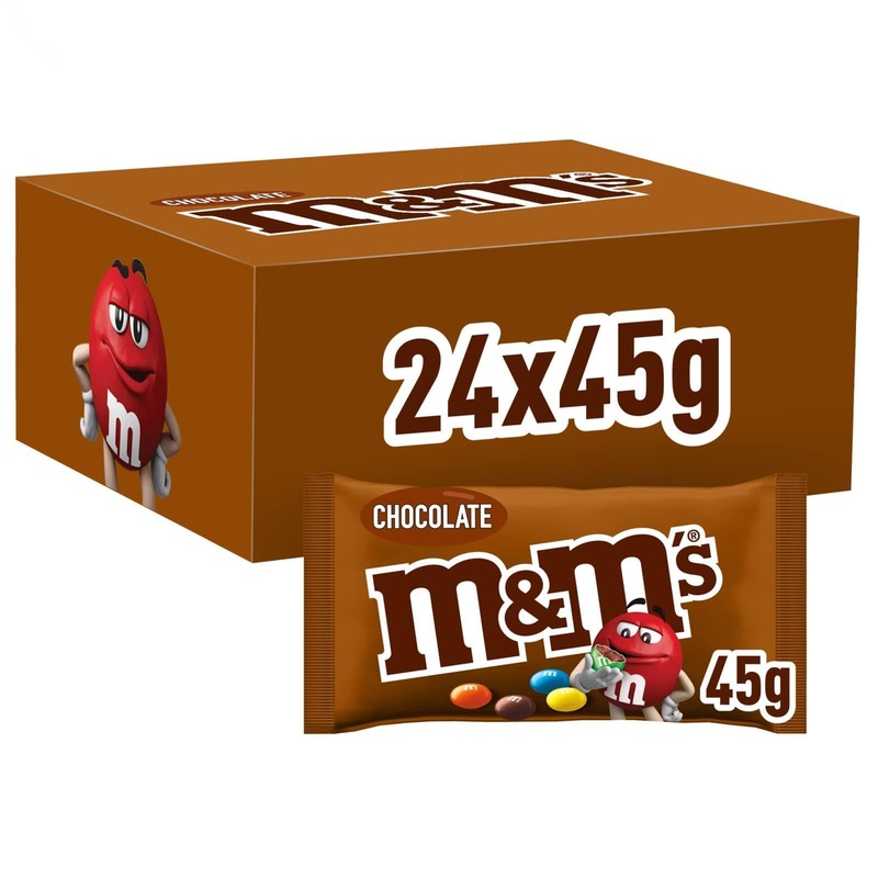 M&M’s chocolate bag small packs for on the go chocolate lenses with colorful shell chocolate large pack 24 pack (24 x 45g) chocolate 24x45g