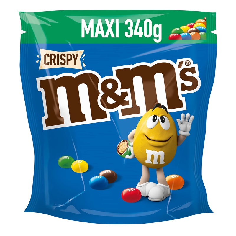 M&M’S Crispy chocolate lentils with crunchy core chocolate 1 pack (1 x 340g)