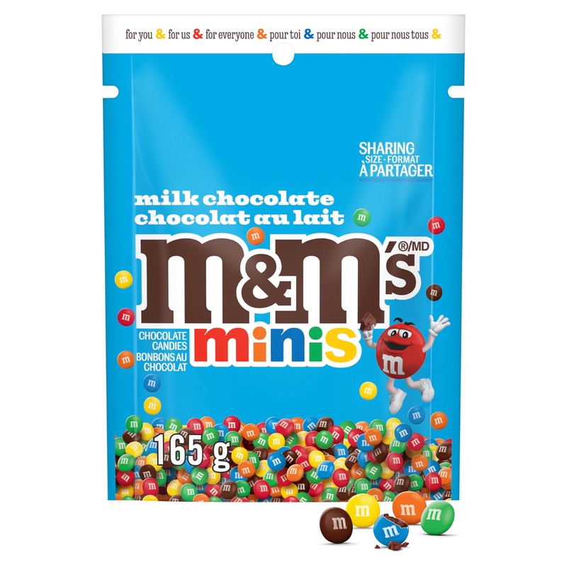 M&M’S Mini Milk Chocolate Candies Sharing Bag 165g Minis Milk 165g