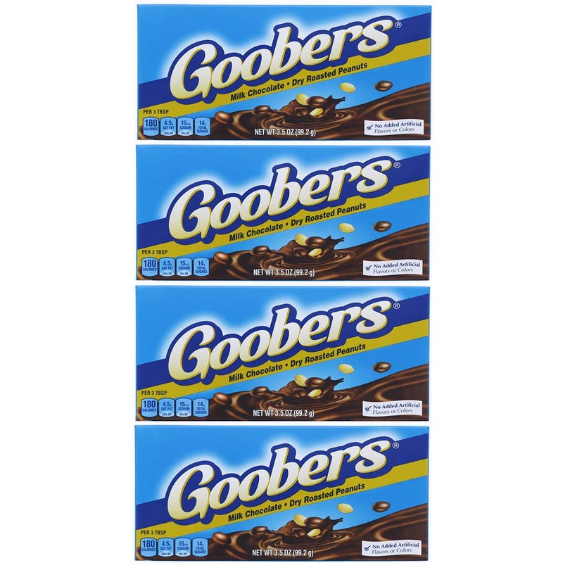 Nestle Goobers – Chocolate Covered Peanuts (Pack of 4) 3.5 oz Theater Boxes