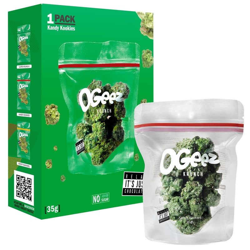 Ogeez Chocolate in a gift box – crunchy chocolate pieces in weed look 35g (Kandy Kookies)