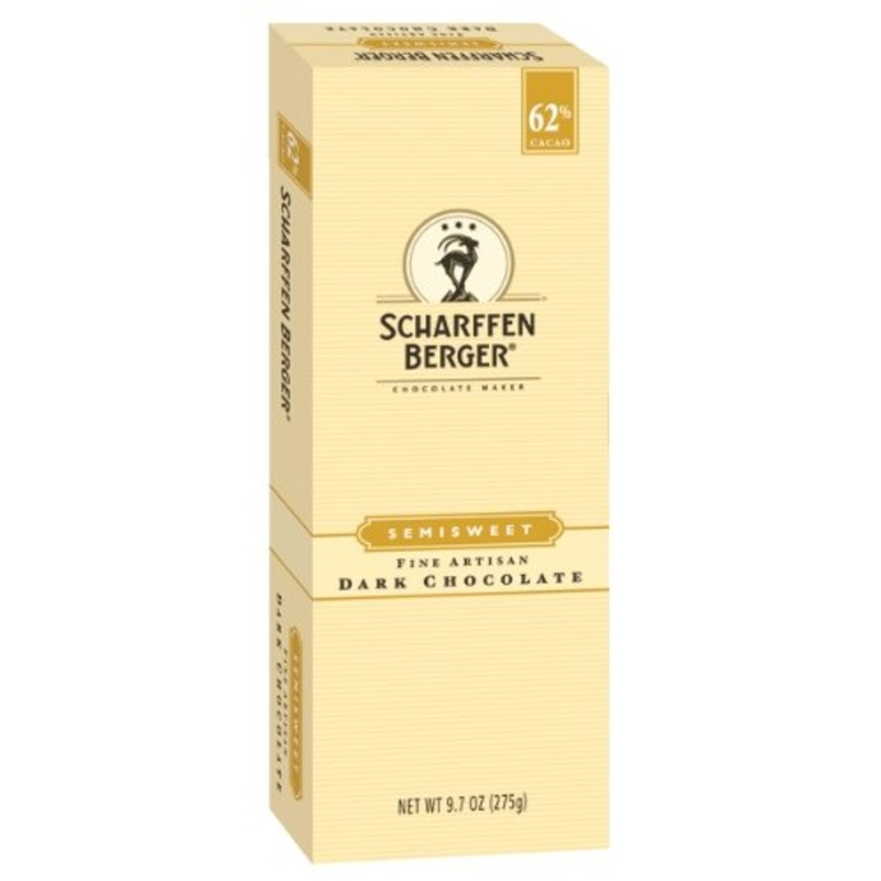 SCHARFEEN BERGER Artisan Dark Chocolate Bars, Semisweet, 9.7 Ounce (Pack of 2) Semisweet Dark Chocolate (pack of 2)