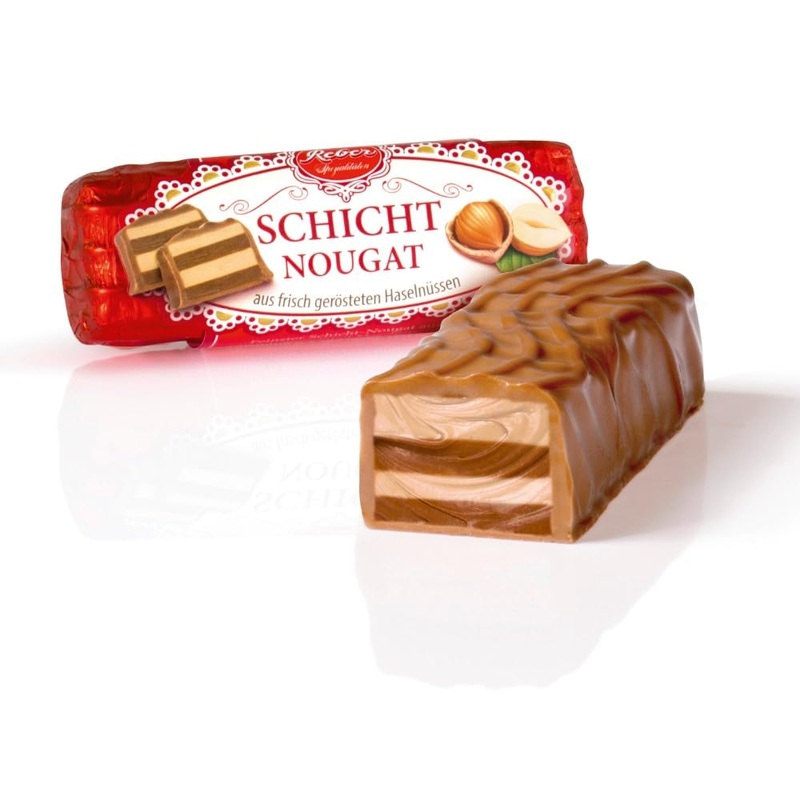 Vine layer nougat chocolate pate pate the finest layer nougat made of freshly roasted hazelnuts refined with cream and tender alpine milk chocolate 48g (1 piece) layer-nougat 48 g