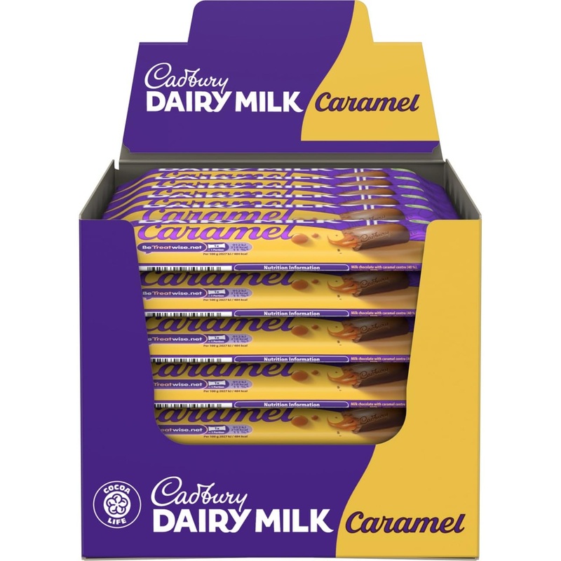 Cadbury Dairy Milk Single Bar – Caramel – 1.58 Oz.- Pack of 24