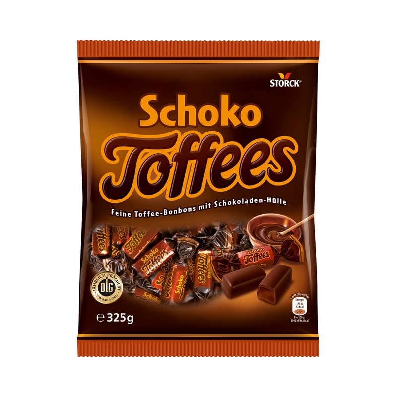 Chocolate Toffees – 1 x 325g – Chocolate toffees with a fine bitter chocolate coating (30 percent)
