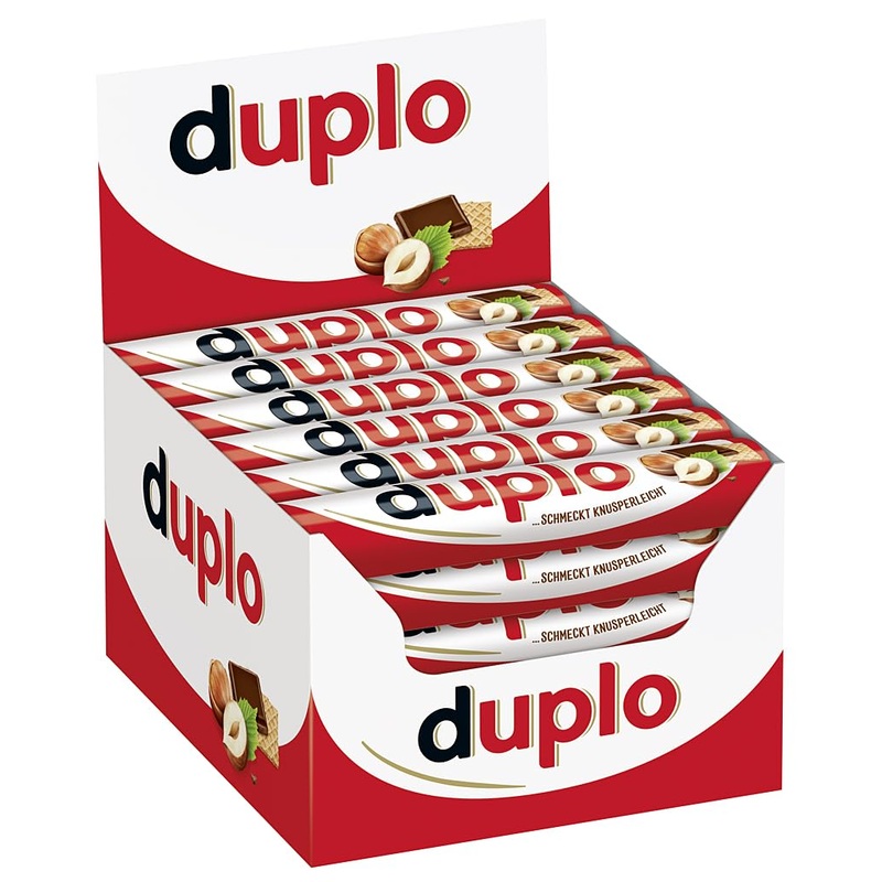 Duplo – 40 single bars individually packaged chocolate bars crispy waffles enveloped by a delicious delicate melting whole milk chocolate without color and preservatives classical 40 pieces (1R pack)