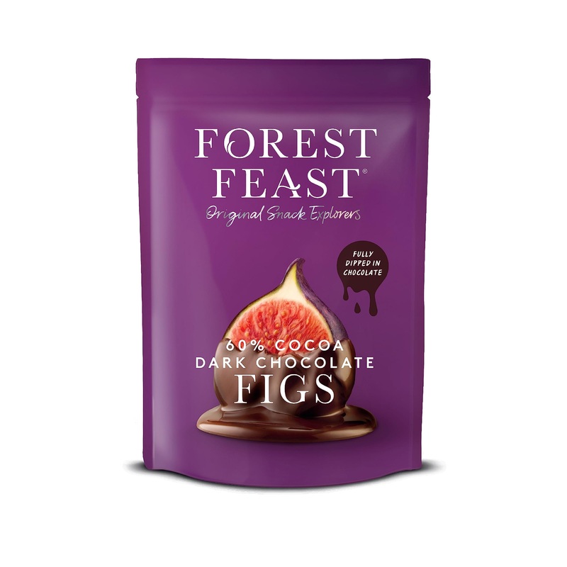 Forest Feast Belgian Dark Chocolate Mountain Figs 140g Bag – Luxury Chocolate Coated Fig Snack – 60% Belgian Dark Chocolate- Vegan Gluten Free Palm Oil Free Dark Choclate