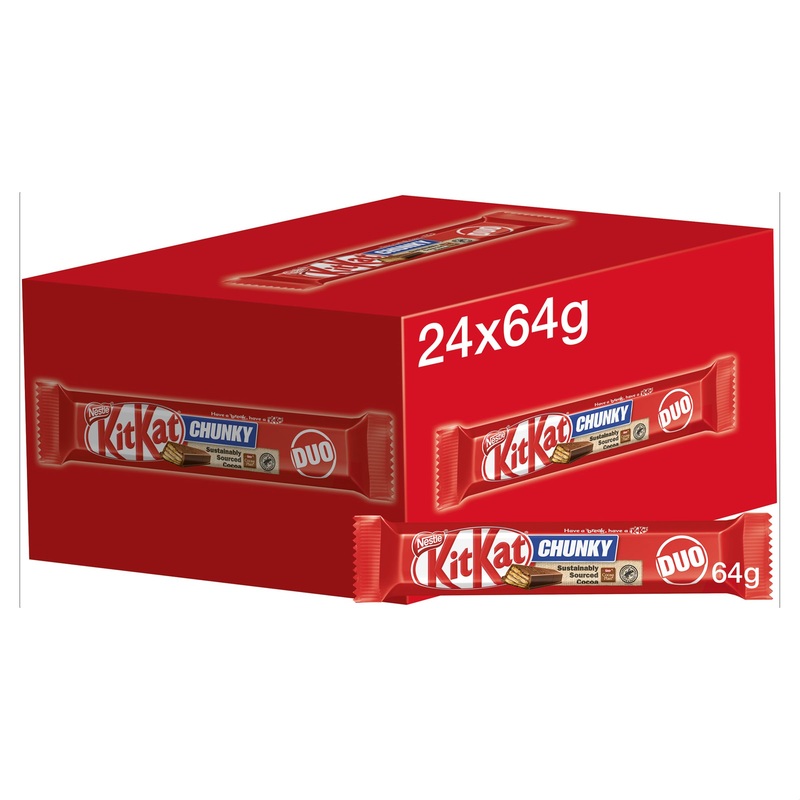 Kit Kat Chunky Duo Milk Chocolate Bars 24 x 64 g