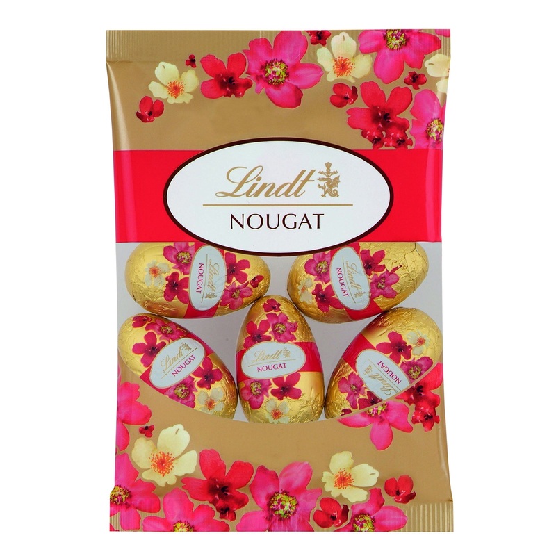 Lindt chocolate nougat egg flower edition |5 x 90 g |Eggs made of tender hazelnut nougat in alpine full milk chocolate |Easter chocolate |Chocolate gift |Easter eggs |Chocolate egg