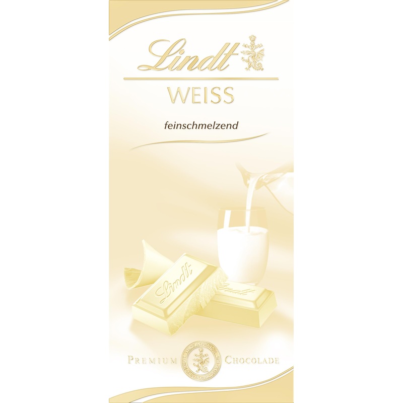 Lindt Chocolate White | 100 g bar | Finely melting white chocolate | Chocolate bar | Chocolate gift